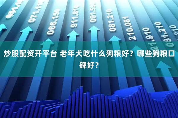 炒股配资开平台 老年犬吃什么狗粮好？哪些狗粮口碑好？