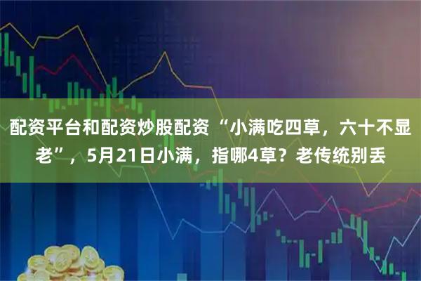 配资平台和配资炒股配资 “小满吃四草，六十不显老”，5月21日小满，指哪4草？老传统别丢